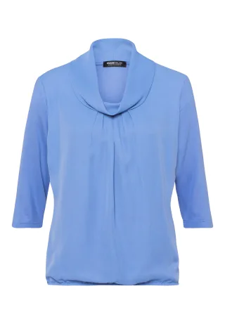 FRANK WALDER - Blusenshirt NOS in figurumspielender Passform smokey blue - Gr. - 36