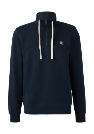 s.Oliver Red Label - Sweatshirt mit Eingrifftaschen und Label-Patch blau - Gr. - XXL