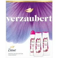 DOVE Pflege-Geschenkset 1x Dove Geschenkset "Verzaubert" Winter Limited Edition, 1-tlg., mit 2x Duschcreme und Anti Transpirant 225 ml + 225 ml + 150 ml