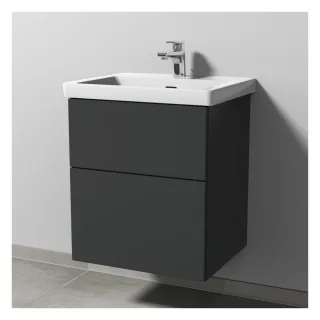 Sanipa 3way Waschtischunterbau zu Villeroy & Boch Subway 3.0 Waschtisch mit 2 Auszügen, Anthrazit-Ma SM85222