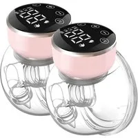 ANYSUN Elektrische Milchpumpe Milchpumpe Tragbar Freihändig,Brustpumpe Milch mit 3 Modi und 9 Stufen, tragbar Milchpumpe,LED Intelligentem Display, 2-tlg., Ultra Leise Wiederaufladbare,Fassungsvermögen 180ml