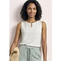 STREET ONE Shirttop U-Boot-Ausschnitt mit Cut-Out-Detail