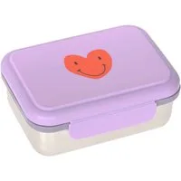 LÄSSIG Lunchbox Little Gang, Heart lilac, Edelstahl, Polyprophylen (PP), Silikon, (1-tlg)