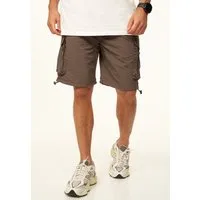 SOULSTAR Cargoshorts im Tech Utility-Style für Herren aus leichtem Nylon Regular-Fit Kurze Hose mit Gummibund & Tunnelzug - Sommer-Shorts Bermuda