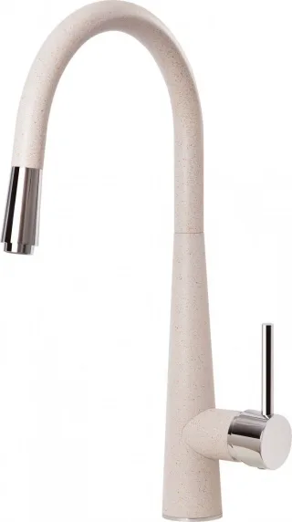 Neuesbad Beauty Spültischarmatur beige/chrom, mit ausziehbarer Geschirrbrause DE1BCA772M1