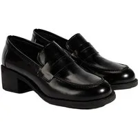 Desa Damen-Lederslipper – Blockabsatz, abriebfeste Sohle, einfaches An- un Loafer
