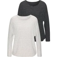 Vivance Langarmshirt aus sommerlicher Strickqualität (Set) mit Gummizug im Bund