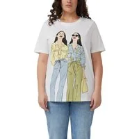 s.Oliver CURVE Kurzarmshirt Sommershirt mit Frontprint/Größe Größen