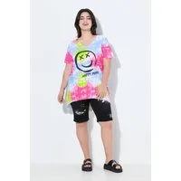 Angel of Style T-Shirt T-Shirt A-Linie Batik-Muster Smiley