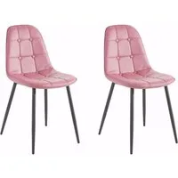 loft24 Esszimmerstuhl Lamar (Set, 4 St), pflegeleichter Kunstleder Bezug mit Knopfheftung