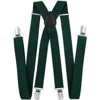 axy Hosenträger Herren Hosenträger 4 Stabile Clips X-Form 2,5cm Breit verstellbar und elastisch 120cm Lang