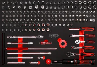KS Tools 1-4'' Steckschlüssel-Satz in Schaumstoffeinlage, 169-tlg - 811.0169