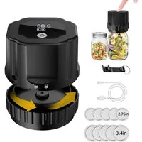 GARRYFIZH Vakuumierer für Mason Jars 1200mAh LED-Anzeige, elektrisches USB-Verschließset, Marmeladengläser Vakuum Sealer Set für langanhaltende Frische