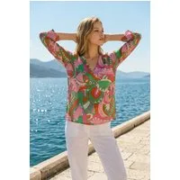 Zuckerwatte Druckbluse 82448 aus softer Viskose