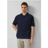 s.Oliver Kurzarmshirt Polo-Shirt Strukturiertes Poloshirt mit Reißverschluss im Modern Fit