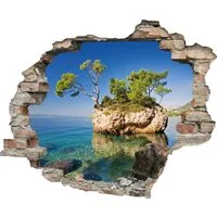 queence Wandtattoo Insel (1 St), Wandsticker, Wandbild, selbstklebend, 3D, Wanddurchbruch