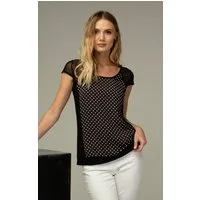 Passioni T-Shirt mit Punkteprint und Chiffon-ärmeln
