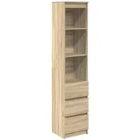 vidaXL Highboard Highboard Sonoma-Eiche 37,5x35x180 cm Holzwerkstoff (1 St)