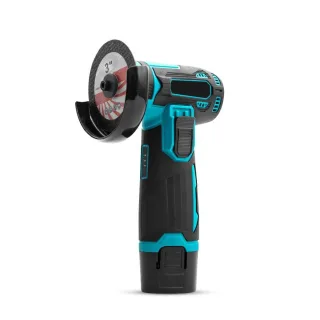 Cordless Angle Grinder M5 12V 19500 RPM Brushed Motor 3 Inch Cutting Disc Compact Lightweight Electric Power Tool Grindi