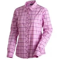 Maier Sports Funktionsbluse Kendra L/S W Damen Bluse, leichte Langarmbluse, Blusen-Shirt, Karobluse, Reg Fit