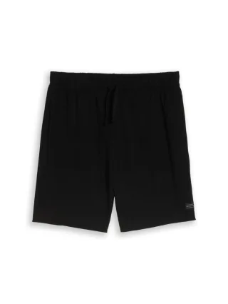 TOM TAILOR Denim - Strukturierte Sweatshorts im Relaxed Fit schwarz - Gr. - M