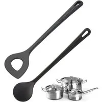 WESTMARK Kochlöffel Spitzlochlöffel + Rühr-/Kochlöffel-Set, 2tlg., Hitzebeständig bis 270 °C, Spülmaschinengeeignet