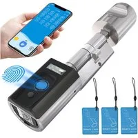 WE.LOCK Türschlossantrieb WELOCK Türschloss Fingerabdruck TOUCHEBL41 für 50-100mm Türen, (Packung, Smartes türschloss x1, RFID-Karte x3, Anleitung x1, Zubehörbox x1), Fingerabdruck, RFID-Karte, APP, USB-Entsperrung, einfache Installation