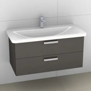 Artiqua 412 Waschtischunterschrank für Tonic II K0872 Stahlgrau Metallic, 412-WU2L-I51-7141-88 412-WU2L-I51-7141-88