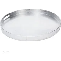 HTI-Living Tablett Serviertablett Rund Silber, Polypropylen (PP), (Stück, 1-tlg., 1 Tablett), Dekotablett