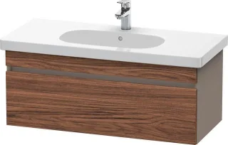 Duravit DuraStyle Waschtischunterbau wandhängend Nussbaum dunkel & Basalt Matt 1000x453x398 mm - DS6 DS638502143