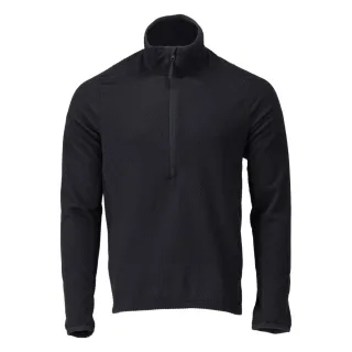 MASCOT Herren Microfleece Pullover mit kurzem Reißverschluss CUSTOMIZED Schwarzblau S - 22703-639-010-S