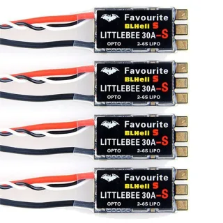 4PCS LittleBee 30A S BLHeli_S OPTO 2-6S Brushless ESC for DIY RC FPV Racing Drone