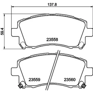 Hella Bremsbel?ge hinten Mitsubishi Subaru