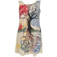 Guru-Shop T-Shirt Mirror Top, Longshirt, Minikleid - Lebensbaum.. Goa Style, alternative Bekleidung, Festival