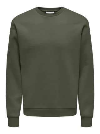 ONLY&SONS - ONSCERES CREW NECK NOOS Beluga - Gr. - XXL
