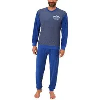 Normann Pyjama Herren Frottee Pyjama langarm Schlafanzug mit Bündchen - 291 13 573