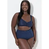 Ulla Popken Miederhose Shaping-Maxislip unterlegte Spitze High Waist
