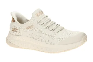 Skechers 117743 OFWT BOBS SQUAD 4 - DIRE STEP Damen Slip-On Sneaker Wei?/Bronze