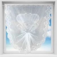 Arsvita Vorhang (1 St), Stangendurchzug, halbtransparent, Bistrogardine in Spitzenoptik, 100cm x 160cm (BxL) mit Stangendurchzug