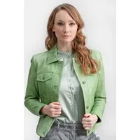 18N62 Lederjacke NEBARBADOS (1-St) in Jeansjacken-Optik aus leichtem Lammnappa