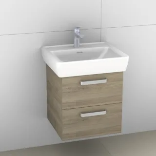 Artiqua 415 Waschtischunterschrank für Pro A 818951 Sanremo Eiche quer NB, 415-WU2L-L26-7144-428 415-WU2L-L26-7144-428