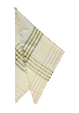 s.Oliver Red Label - Schal mit Karomuster beige - Gr. - ONE SIZE