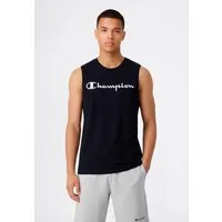Champion Tanktop BASICS Sleeveless T-Shirt Large Logo mit Rundhalsausschnitt, aus Baumwolle, sportliche Schnittform
