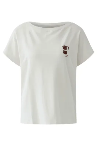 Miss Lagotte - T-Shirt beige/weiß - Gr. - 34