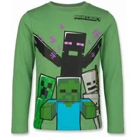 Minecraft Print-Shirt Minecraft Creeper Gamer Kinder Jungen Langarmshirt Shirt Gr. 116-152 100% Baumwolle