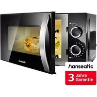 Hanseatic Mikrowelle SMH207P3H-P, schwarz, Mikrowelle, 20 l, inkl. 3 Jahre Herstellergarantie