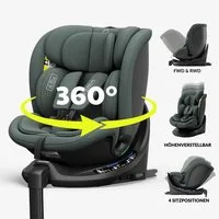 OWEN Autokindersitz OWEN® 3-in-1 Kindersitz mit ISOFIX 360º Comfy, bis: 12, Kombinations-Kindersitz (mitwachsend)