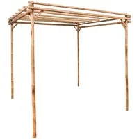 furnicato Pergola aus Bambus 170 x 170 x 220 cm, naturfarben, (1-tlg), Witterungsbeständiges Rankgitter als stabile Hilfe für Kletterpflanzen