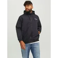 Jack & Jones PlusSize Bomberjacke JJERUSH HOOD BOMBER NOOS PLS mit Logo Schriftzug