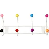 Rex London Garderobenhaken Garderobe Kleiderhaken 8 Bunte Haken Retro-Look